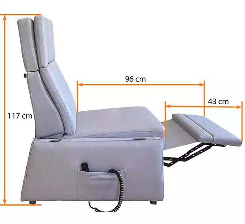 Liftsessel-Hebesessel Ruheposition, entfernte Armlehnen